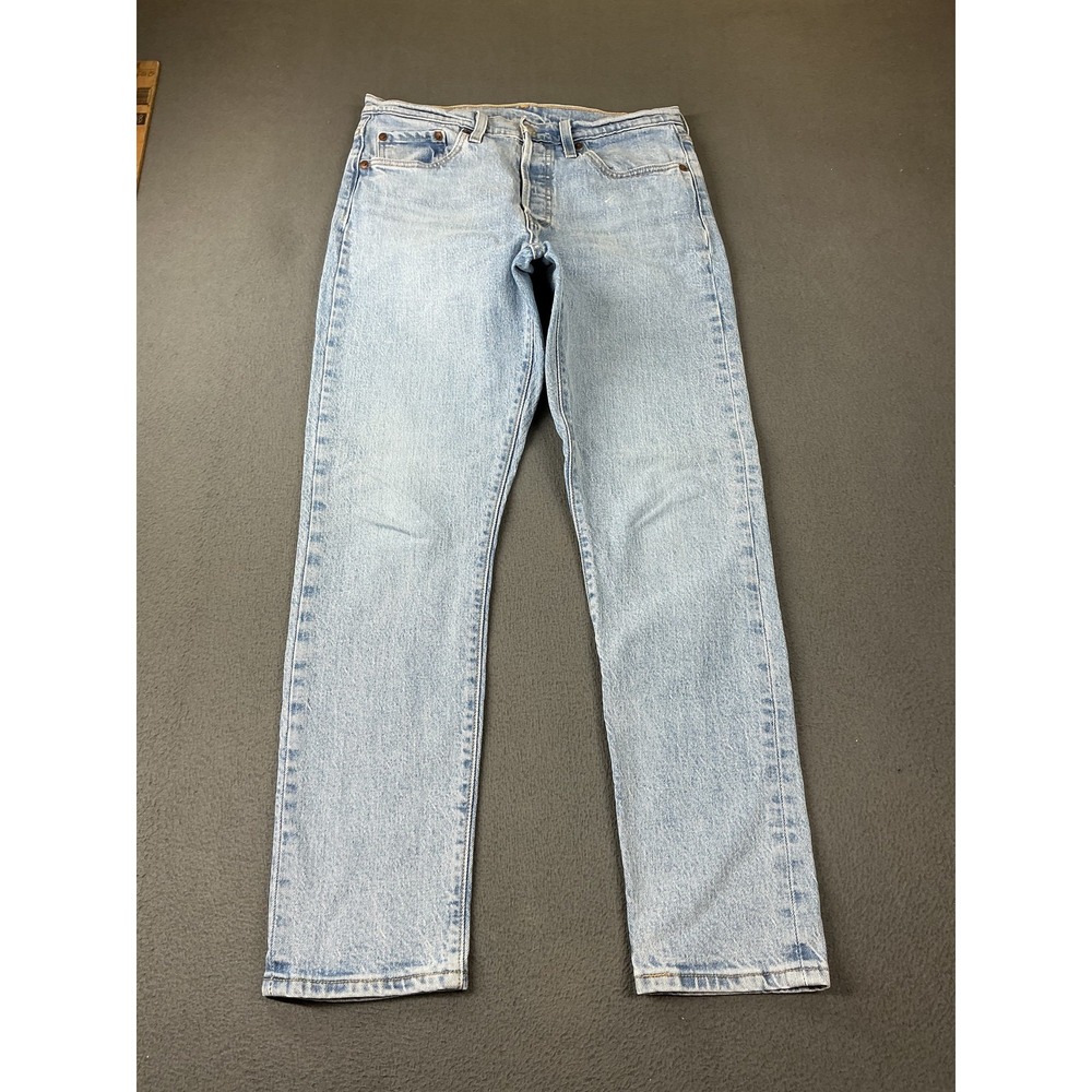 Levis 501 Jeans Mens 28x28 Light Wash Blue Straight Classic Fit Denim Pockets